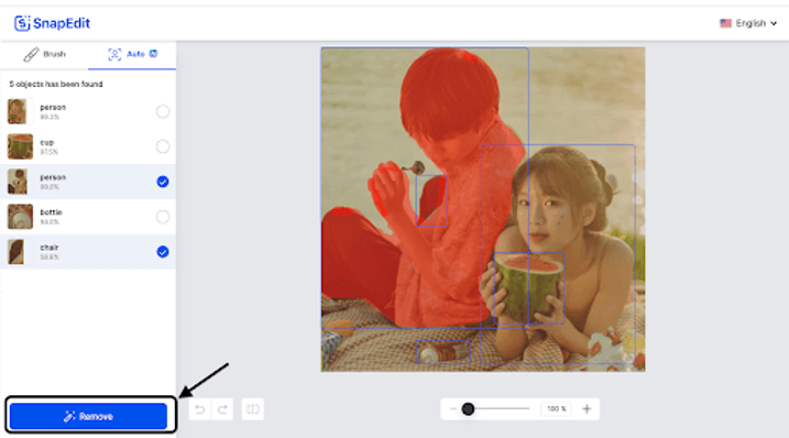 AI remove object from photo