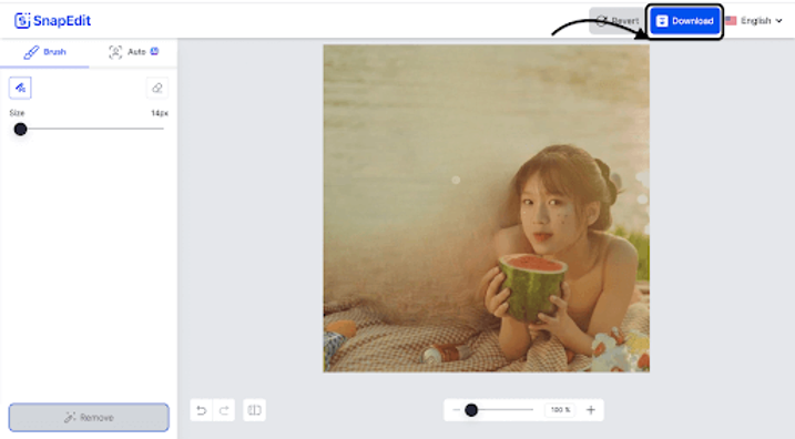 The subject has been removed from the photo